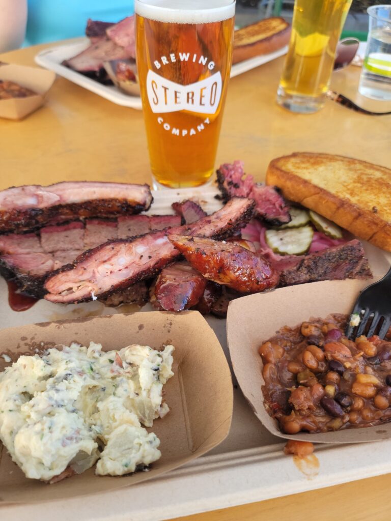 White Oak BBQ pop up Stereo Brewing Fire Cups